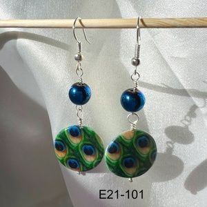 Peacock Feather Delight earring